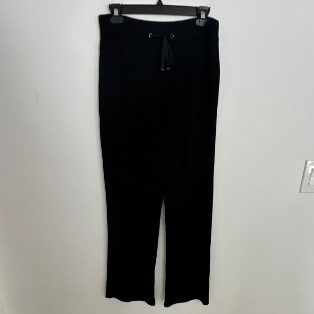 Jones New York Pants Black Viscose Elastane Drawstring Pockets Women Regular M